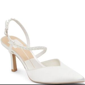 Dolce Vita Kamra Pearl Satin Slingback Pumps